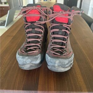 Men's Black and Red Hiking Boots